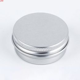 Face Cream Jar Sliver Cosmetic Travel Bottle Lotion Metal Box Refillable Skin Care Tool Empty Eyeshadow Containers 15ml 50pcsqualtity