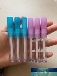 /200/pcs 1.3ml Clear Empty Lip Gloss Tube Blue/Purple Lid Plastic Liquid Lipstick Containers Transparent Concealer Bottles