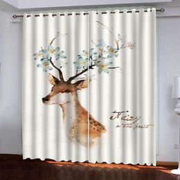 Customise 3D blackout curtains HD printing stereoscopic silk for living room Bedroom hotel room window curtain