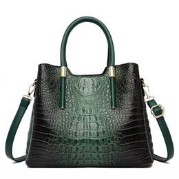 Trendy Womens Bags Crocodile Pattern Design Handbag PU Outdoor Casual Shoulder Bag