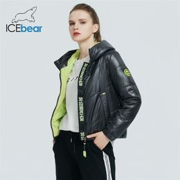 ICEbear Women Spring Jacket fashion women parka high quality hooded Brand clothing GWC20067I 201217