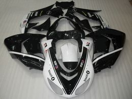 Injection Mould Motorcycle Fairing kit for KAWASAKI Ninja ZX10R 06 07 ZX 10R 2006 2007 ABS Plastic White black Fairings set+gifts KX18