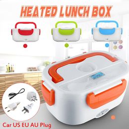 12/110/220V Portable Electric Heating Lunch Box Bento Storage Box Home Office School Rice Container Food Warmer 201029