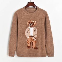 Autumn Winter Sweater Thick Warm Pullovers Fashion Cartoon Jacquard Knit Sweater Women O-neck Pullover Jumpers 210203