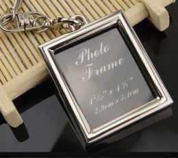 Family Love picture keychain photo frame key chain locket key rings heart pendant bang hangs for women men Fashion Jewellery will and sandy