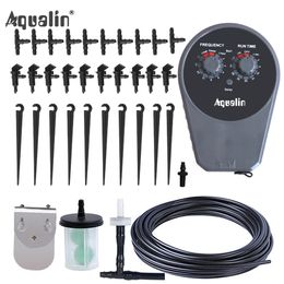 Automatic Drip Irrigation Controller Set Garden Water Timer Watering Kit with Built-in High Quality Membrane Pump #22077 Y200106