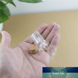 100pcs/lot 22*40mm 8ml Mini Glass Bottles With Cork Stopper Crafts Tiny Jars Transparent Empty Glass Storage Jar Bottle Gift