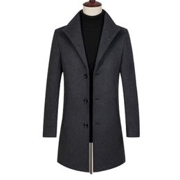 Mens Coats And Jackets Winter Wool Jacket Coats Men High Quality Fahsion Overcoat Casual Long Trench Coat England Style LJ201109