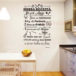 Wall Stickers Nossa Receita Vinyl Wall Art Decal Living Room Home Decor Poster Portuguese House Decoration 36 cm x 57 cm 201201