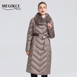 MIEGOFCE New Collection Women's Jacket With Rabbit Collar Women Winter Coat Unusual Colours That a Windproof Winter Parka 201217