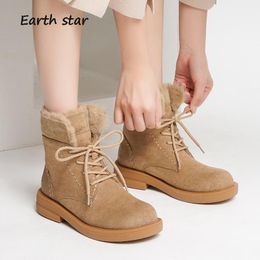 Boots Shoes Women Warm Snow Boots with Fur Long Plush Fashion Brand Ladies Warm Ladies footware Female botas mujer Ankle1