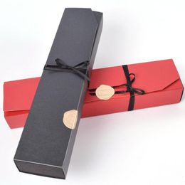 Fashion Chocolate Paper Box Black Red Party Chocolate Gifts Packaging Boxes For Valentine's Day Christmas Birthday Supplies