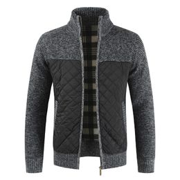 Ebaihui Fashion Winter Spring New Men's Jacket Slim Fit Stand Collar Zipper Jacket Men Solid Cotton Thick Warm Jackets Male