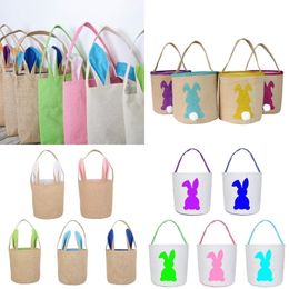 2021 28 style Easter egg Basket Easter Bunny Bags Rabbit Canvas Tote Bag Egg Candies Baskets Gift handbag T9I001066