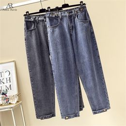 Boyfriend Jeans For Women High Waist Mom Jeans Plus Size Mom Feminino Harem Denim Pants 100kg 201223