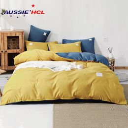 Beds Sets Home Textile Bed Linen Bedding Set Sheet Duvet Cover 4pcs/set Pillow Case Simple Style Thickening Bedding Set 1.2-2.2M 201114