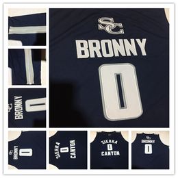 Custom SCS #0 Bronny James Jr. 2020 Navy NCAA Sierra Canyon High School Basketball Jersey S-3XL