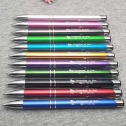 Selling Kawaii School Supplies For Kids And Teachers 17g/pc Quality Metal Pen Custom With Your Cute Text Messages Ballpoint Pens