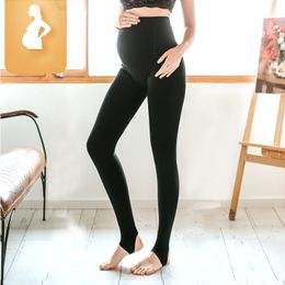 Adjustable Waist Maternity Leggings Soft Comfortable Pregnancy Clothes Maternity Pants Sexy Black Stocking for Pregnancy LJ201123