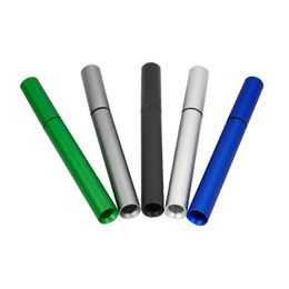Colourful Metal Pipe Aluminium Alloy Removable High Quality Mini Dry Herb Tobacco Cigarette Smoking Tube Portable One Hitter Handpipe DHL Free