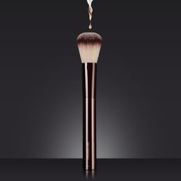 Hourglasss Foundation/Blush Brush No.2 - Metal dark-bronze Handle Synthetic Blusher Highlighter MAKEUP Brush Cosmetics Blend Tool