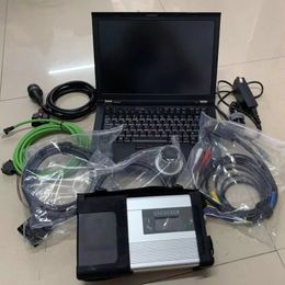 MB Star C5 Auto Diagnosis tool SD Compact Interface 5 Code scanner 360GB SSD S/oft-ware V12.2023 T410 I5 used laptop computer for mercedes