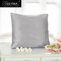 LilySilk Pillowcase Pure 100 Silk Natural for Hair Mulberry 40x40cm 50x50cm Terse 19 Momme Luxury Home Textile Free Shipping 201212