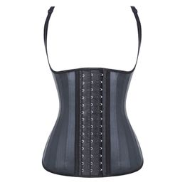 25 Steel Bones Latex Vest Waist Trainer Slimming Underwear Body Shaper Cincher Slimming Belt Modelling Strap Shapers Hot 201222