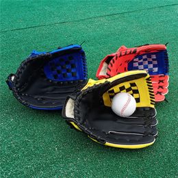 10.5" 11.5" 12.5" PU Thick Baseball Softball Gloves Left Hand Kids Teens Adults Q0114