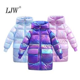 Girls Long Coats Lightweight down Baby jacket for Girls winter Jackets For Kids Clothes boys hooded jacket Childrens' jacket LJ201128