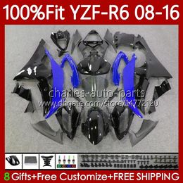 OEM Fairings For YAMAHA YZF R 6 YZF R6 600 YZF-R6 YZF600 99No.74 YZF-600 2008 2009 2010 2011 2012 2013 2014 2015 2016 YZFR6 08 09 10 11 12 13 15 16 Injection Black blue Body