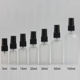 Wholesale Clear 15ml cosmetic spray bottle, frosted glass bottle in stock