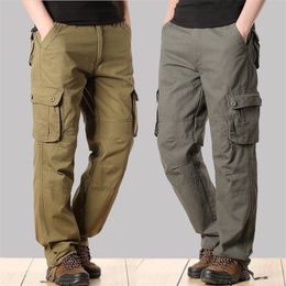 Tactical Pants Army Male Camo Jogger Plus Size Cotton Trousers Many Pocket Zip Military Style Camouflage Black Men's Cargo Pants 201109