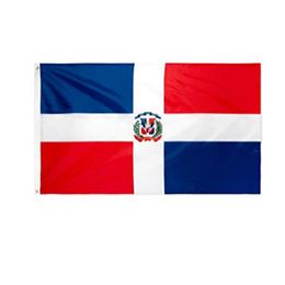 Custom Dominican National Country Flags Wholesales 3'X5' Foot 100D Polyester High Quality With Two Brass Grommets
