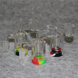 Hookah Glass Reclaim Catcher ash catchers with 5ml silicone containers and 14mm joint Quartz Banger nail for dab rig bong smoking accessories