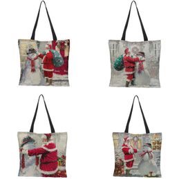 The latest 43X43CM size, Christmas gift bag, many styles of Christmas decoration, jute hand bag shopping bag, free shipping