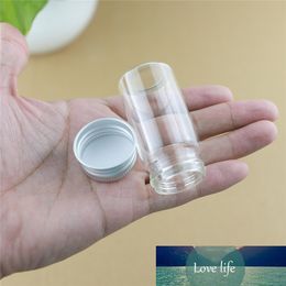 50pcs/lot 30*60mm 25ml Mini Glass Bottles Aluminum CapsGlass Jars Vials Transparent Glass Containers Cute Small Bottles