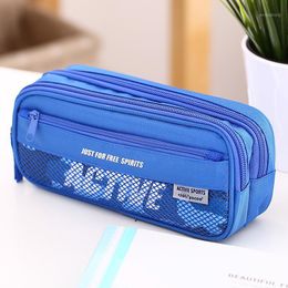 Pencil Cases High Quality Large Capacity Multifunctional Canvas Big Leather Pen Bags Box For Boys Girls School Stationery1