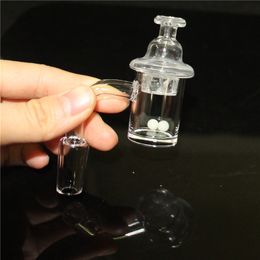 smoking Quartz Banger&Terp Pearl 25mm Flat Top quartz- banger Spinner carb cap quartzs nail 10mm 14mm 18mm Glass Bong