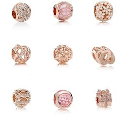 2022 s925 ale S925 Sterling Silber Schmuck DIY Perlen passt Pandora Ale Charme für Pandora-Armbänder für Frauen für europäische Rose Gold Armbandnecklace