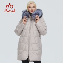 Astrid winter jacket women with fox fur collar design long thick cotton clothing fashion warm women parka AR-9179 210203