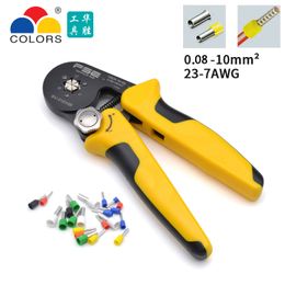 VSC9-10-6A 0.08-10mm^2 26-7AWG Adjustable Precise Crimp Pliers Tube Bootlace Terminal Crimping Hand Tool HSC9-10-6A Y200321