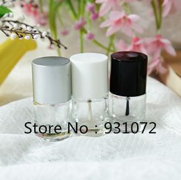 2018 New 500pcs 5ml circular empty nail polish bottle for Cosmetics Packaging Nail Bottles