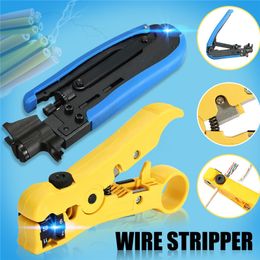 2pcs Compression Wire Crimper Plier Crimping Tool For RG59 RG6 RG11 F Coaxial Connectors Cable Electric Stripping Tools Y200321