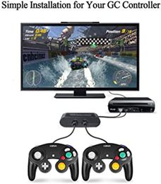 Newest Multi Colours Gamecube Game Controller Gamepad, Classic Wired Controllers Compatible with Wii Nintendo GameCube DHL Fast Shipping