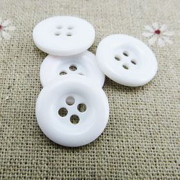 500Pcs 15MM 18MM 20MM Round white Resin Buttons brand 4 holes Sewing Tools Decorative BRAND Button Scrapbook Garment R-260G