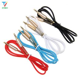 3.5MM Audio Cable 3.5 Male to Male Jack AUX Cable Headphone Speaker For iPhone Car AUX Cord Spring Cable 50pcs/lot