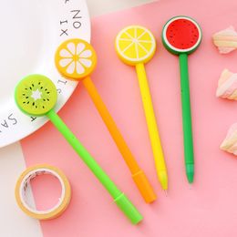 Creative Cartoon Gel Pen Lemon Fruit Ballpoint Pens LemonFruitBallpointPen FruitShape BallpointPens WQ739-WLL