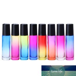 8PCS 10ml Empty Gradient Colour Roll on Bottle Thick Rainbow Colour Essential Oil Roller Bottle