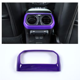 Car Rear Exhaust Vent Decorative Cover Purple For Jeep Wrangler JL JT 2018+ Auto Internal Accessories